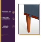 Puff Quadrado Para Sala De Linho - Azul Claro