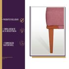 Puff Quadrado Para Sala De Linho - Rosa Salmão