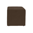 Puff Quadrado Para Sala E Quarto Suede Capuccino - Jylcrom
