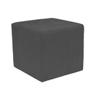Puff Quadrado Para Sala E Quarto Suede Cinza - Jylcrom