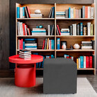 Puff Quadrado Para Sala E Quarto Suede Cinza - Jylcrom