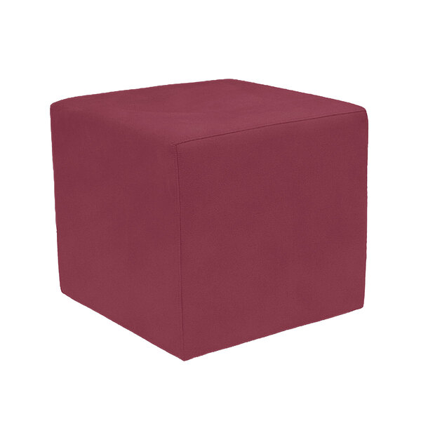 Puff Quadrado Para Sala E Quarto Suede Rose - Jylcrom