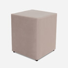 Puff Quadrado Suede Bege Decorativo 35x35cm Bf Colchões