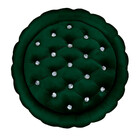 Puff Quartzo Com Baú Capitonê Strass Material Veludo - Star C