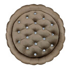 Puff Quartzo Com Baú Capitonê Strass Material Veludo - Star C