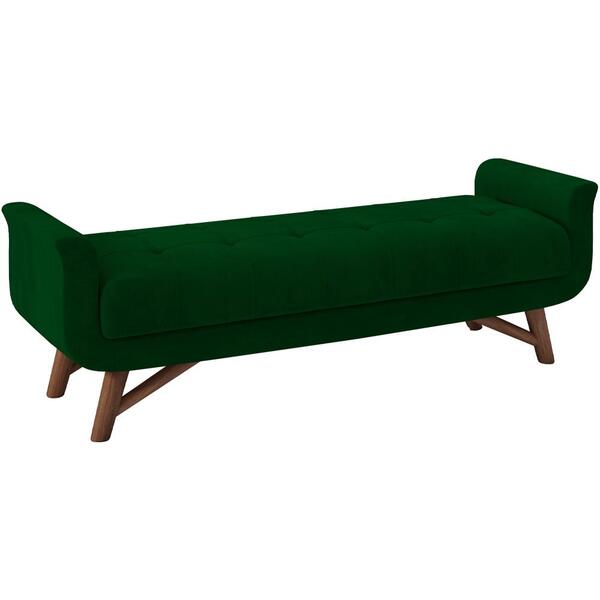 Puff Recamier 140 Cm Pes Madeira Leville Veludo Peer