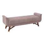 Puff Recamier 140cm Andros Veludo Rosê - Sallar Home