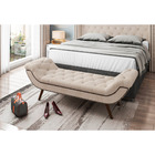 Puff Recamier 140cm Awa Linho Bege - Sallar Home