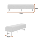 Puff Recamier 140cm Lauri Bouclé Suave Off White - Sallar Home