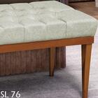 Puff Recamier 158 Cm Pes Madeira Bail Linho Peer