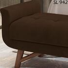 Puff Recamier 160 Cm Pes Madeira Leville Veludo Peer