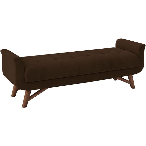 Puff Recamier 160 Cm Pes Madeira Leville Veludo Peer