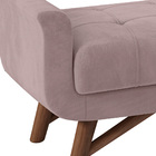 Puff Recamier 195cm Andros Veludo Rosê - Sallar Home