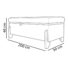 Puff Recamier Baú Para Sala Quarto Cama Queen 150 Cm Versalli