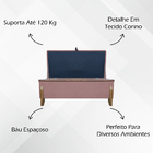 Puff Recamier Baú Para Sala Quarto Cama Queen 150 Cm Versalli
