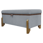 Puff Recamier Baú Para Sala Quarto Cama Solteiro 100 Cm Versa