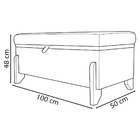 Puff Recamier Baú Para Sala Quarto Cama Solteiro 100 Cm Versa