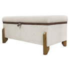 Puff Recamier Baú Para Sala Quarto Cama Solteiro 100 Cm Versa