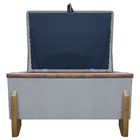 Puff Recamier Baú Para Sala Quarto Cama Solteiro 50 Cm Versal