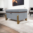 Puff Recamier Baú Para Sala Quarto Cama Solteiro 50 Cm Versal