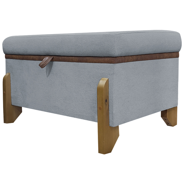 Puff Recamier Baú Para Sala Quarto Cama Solteiro 50 Cm Versal