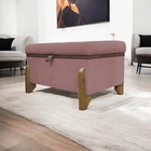 Puff Recamier Baú Para Sala Quarto Cama Solteiro 50 Cm Versal