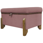 Puff Recamier Baú Para Sala Quarto Cama Solteiro 50 Cm Versal