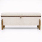 Puff Recamier Baú Versallies 150 cm Para Sala Quarto Pé De Ca