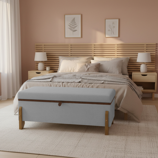 Puff Recamier Baú Versallies 150 cm Para Sala Quarto Pé De Ca