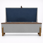 Puff Recamier Baú Versallies 150 cm Para Sala Quarto Pé De Ca