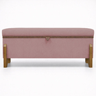 Puff Recamier Baú Versallies 150 cm Para Sala Quarto Pé De Ca