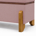 Puff Recamier Baú Versallies 200 cm Para Sala Quarto Pé De Ca