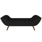 Puff Recamier Calçadeira 140cm Pés Palito Madeira Vêneto Z37