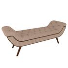 Puff Recamier Calçadeira 160cm Pés Palito Madeira Vêneto P02