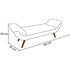Puff Recamier Calçadeira 160cm Pés Palito Madeira Vêneto Z37