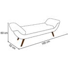 Puff Recamier Calçadeira 195cm Pés Palito Madeira Vêneto P02