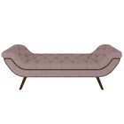 Puff Recamier Calçadeira 195cm Pés Palito Madeira Vêneto Z37