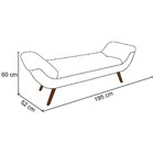 Puff Recamier Calçadeira 195cm Pés Palito Madeira Vêneto Z37