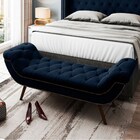 Puff Recamier Calçadeira 195cm Pés Palito Madeira Vêneto Z37