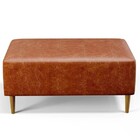 Puff Recamier Cléo 90 Cm Sintético Caramelo Luxo Quarto Sala