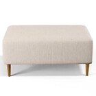 Puff Recamier Cléo 90cm Veludo Bege Claro Luxo Quarto Sala