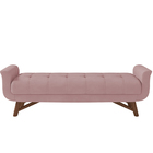 Puff Recamier Decorativo Com Pés Em Madeira 140 Cm Itália P05