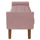 Puff Recamier Decorativo Com Pés Em Madeira 140 Cm Itália P05