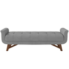 Puff Recamier Decorativo Com Pés Em Madeira 195 Cm Itália P05