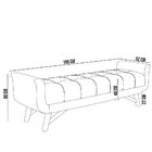 Puff Recamier Decorativo Com Pés Em Madeira 195 Cm Itália P05