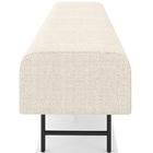 Puff Recamier Decorativo Com Pés Industrial 140cm Novara P05