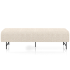 Puff Recamier Decorativo Com Pés Industrial 140cm Novara P05