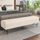 Puff Recamier Decorativo Com Pés Industrial 140cm Novara P05