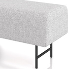 Puff Recamier Decorativo Com Pés Industrial 140cm Novara P05