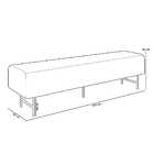 Puff Recamier Decorativo Com Pés Industrial 140cm Novara P05